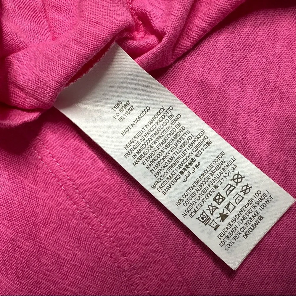 Boden hot pink long-sleeve top Small square neckline new casual Barbiecore bold - Picture 7 of 7